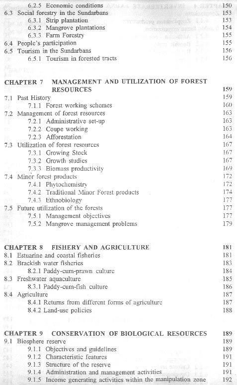 Mangroves of the Sundarbans - Volume I - inhaltsverzeichnis